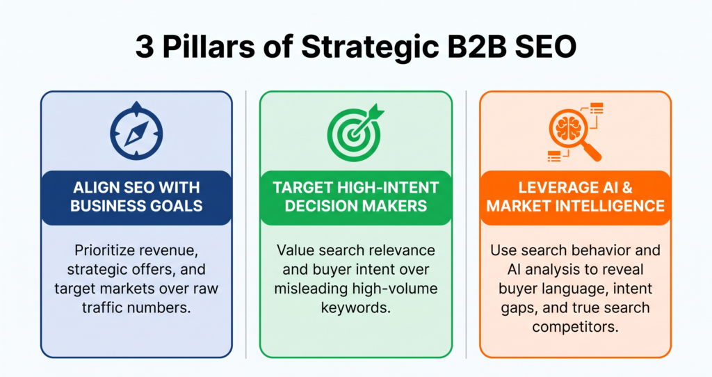 Three pillars of SEO
